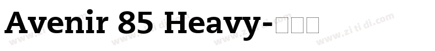 Avenir 85 Heavy字体转换